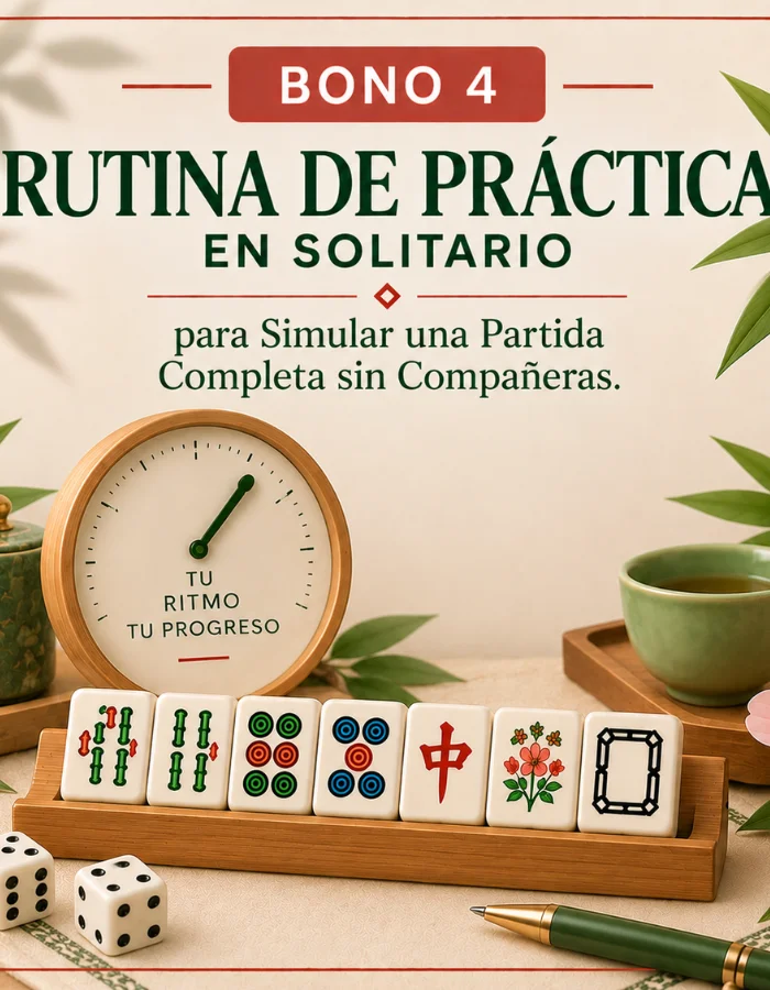 Planificador de práctica en solitario junto a un atril con fichas